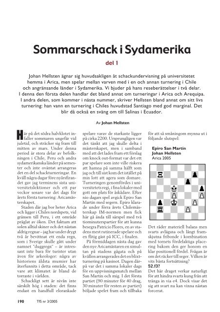 Nummer 3/2005 - Sveriges SchackfÃ¶rbund