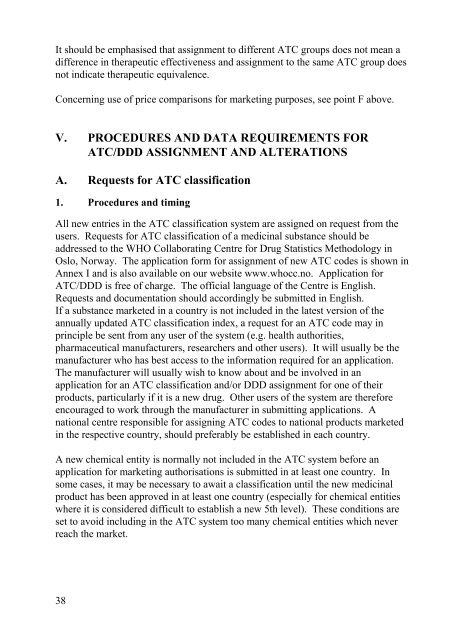 Guidelines for ATC classification and DDD assignment - WHOCC