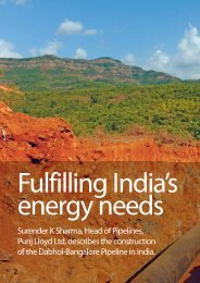 Fulfilling India's Energy needs. World Pipelines ... - Punj Lloyd