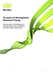 70 years of Atmospheric research flying timeline ... - Met Office