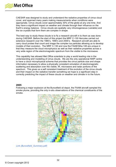 70 years of Atmospheric research flying timeline ... - Met Office