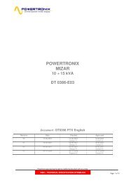 POWERTRONIX MIZAR 10 ÷ 15 kVA DT 0386-E03 - Tools.Store