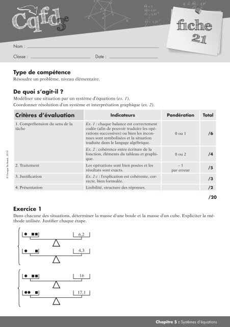 fiche - Secondaire - De Boeck