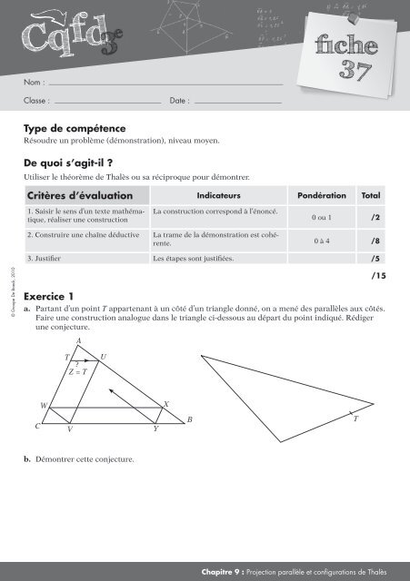 fiche - Secondaire - De Boeck