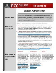 Student Authentication - PCC Online - Pasadena City College