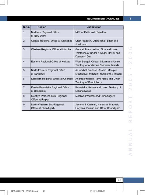 Annual Report 2005-2006 in English - Ministry of Personnel, Public ...