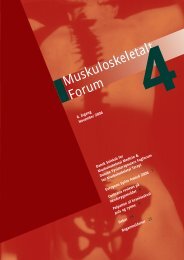 Muskuloskeletalt Forum - 4/2006 (pdf) - Fagforum for ...