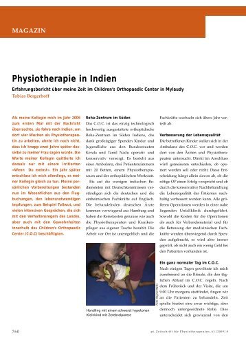 Physiotherapie in Indien