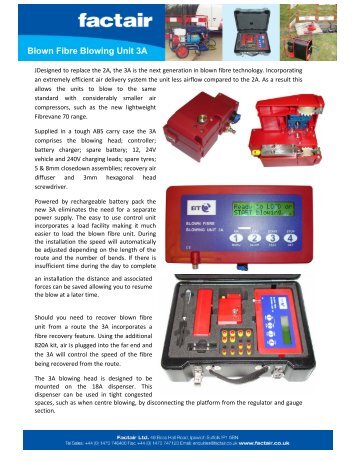 Blown Fibre Blowing Unit 3A - Factair