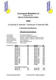 offenen Clubmeisterschaften 2009 - Tennispark Bielefeld