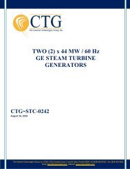 TWO (2) x 44 MW / 60 Hz GE STEAM TURBINE GENERATORS CTG ...