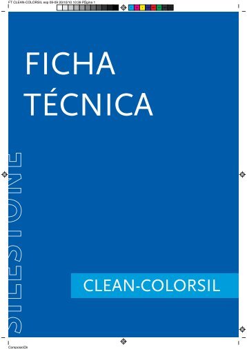 Ficha TÃ©cnica Clean Colorsil - Silestone