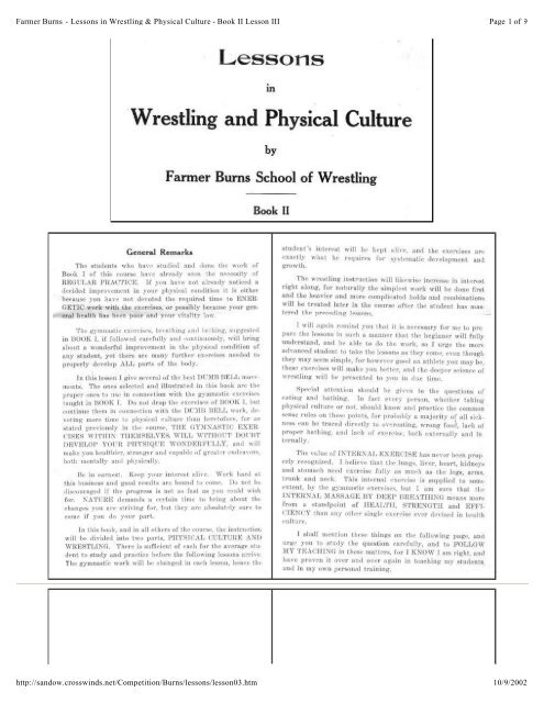 Page 1 of 9 Farmer Burns - Lessons in Wrestling & Physical Culture ...