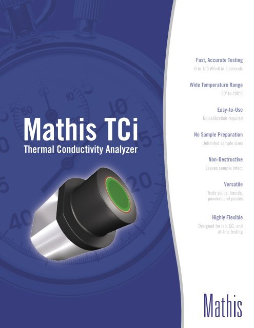 Mathis TCi Thermal Conductivity Analyzer - Setaram