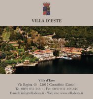 Villa d'Este Via Regina 40 - 22012 Cernobbio (Como ... - VPBrochure