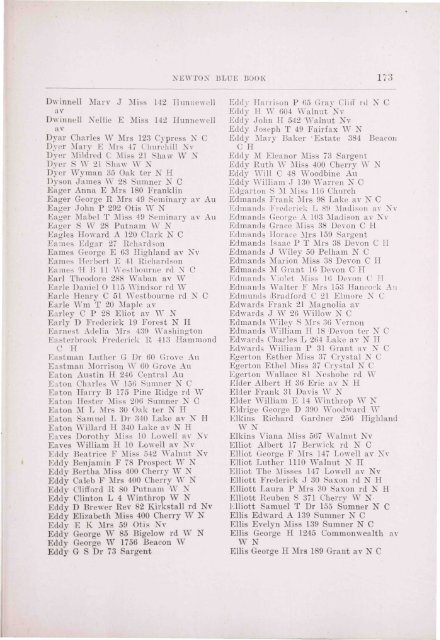 Blue Book 1917 - Newton Free Library