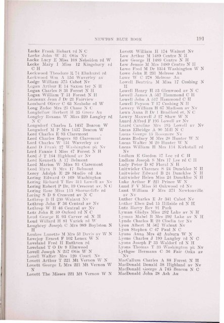 Blue Book 1917 - Newton Free Library