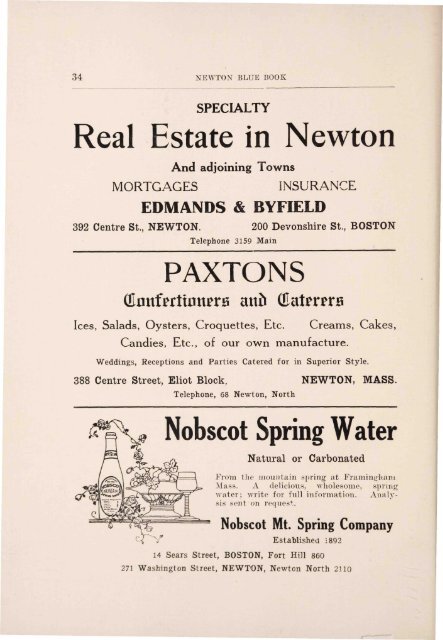 Blue Book 1917 - Newton Free Library