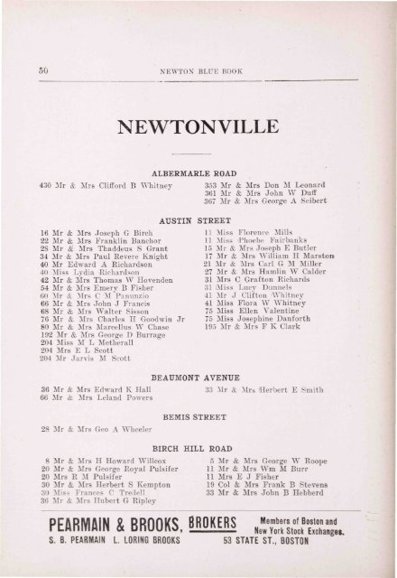 Blue Book 1917 - Newton Free Library