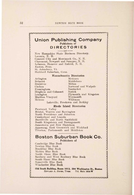 Blue Book 1917 - Newton Free Library