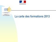 Point sur la carte des formations â Liaison BAC PRO-BTS - Afdet