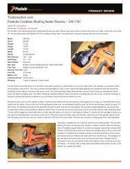 Toolsinaction.com Paslode Cordless Roofing Nailer Review CR175C