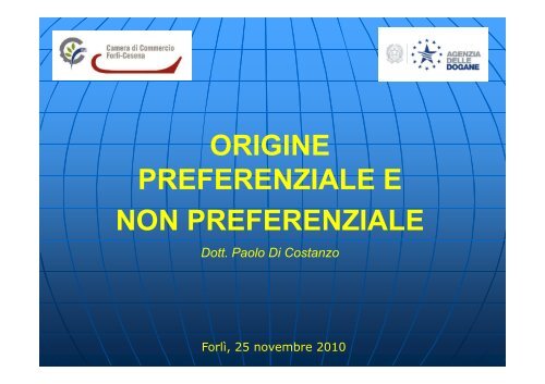 Differenze origine preferenziale e non preferenziale [modalitÃ  ...