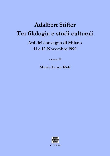 Adalbert Stifters Universita Degli Studi Di Milano