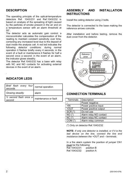 Ref. 1043/231 â 1043/232 Mod. 1043 - DOMUSWIRE