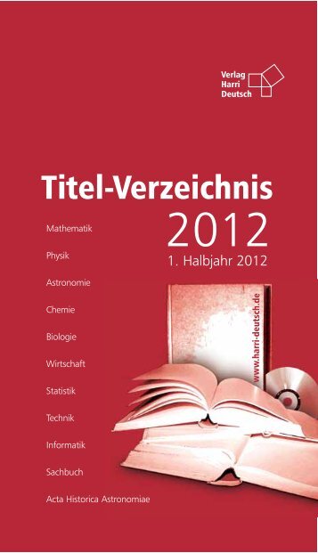 Gesamtkatalog - Verlag Harri Deutsch