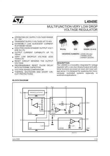 MULTIFUNCTION VERY LOW DROP VOLTAGE REGULATOR