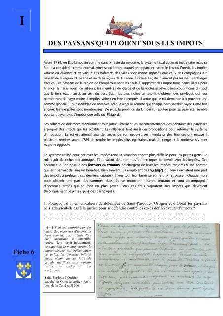 Les cahiers de dolÃ©ances du Bas-Limousin en 1789 - Archives ...