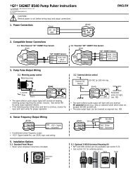 +GF+ SIGNET 8540 Pump Pulser Instructions - KTH Sales, Inc.