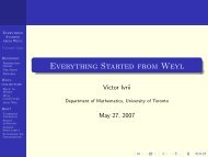 Everything Started from Weyl - Victor Ivrii - University of Toronto