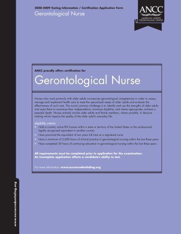 Gerontological Nurse