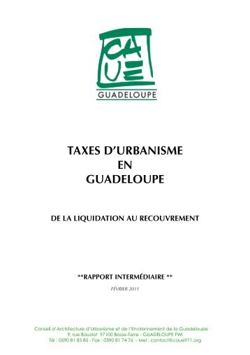 TAXES D'URBANISME EN GUADELOUPE - CAUE971.org