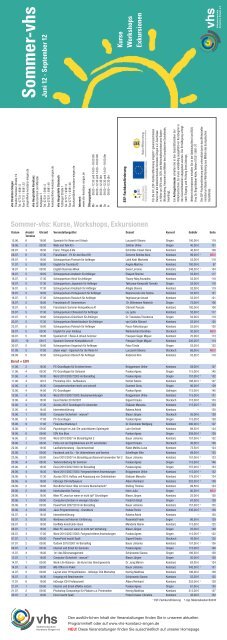 Sommer-vhs - VHS Konstanz-Singen e.V.