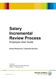 Salary Incremental Review Process Guide - University of Ballarat