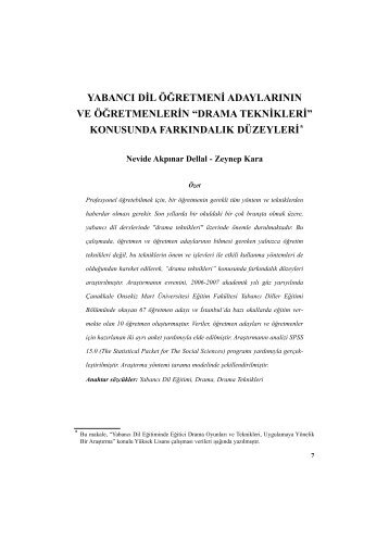 Yabancı Dil Öğretmeni Adaylarının ve Öğretmenlerin