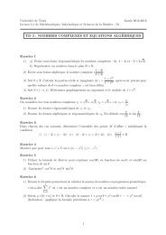 TD 3 : NOMBRES COMPLEXES ET EQUATIONS ... - LMPT