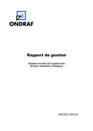 Situation actuelle de la gestion des déchets radioactifs en ... - ondraf