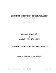 CS-900 - Connect Systems