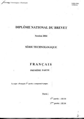 DIPLOME I\ATIONAL DU BREVET - Cndp