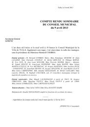 Conseil municipal du 09-04-2013 - Tulle