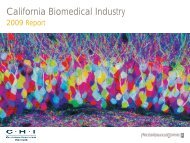 California Biomedical Industry - California Healthcare Institute