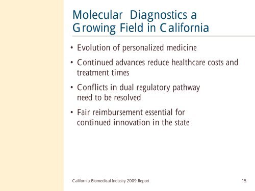 California Biomedical Industry - California Healthcare Institute