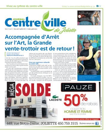 Journal Centre-Ville Joliette Juillet 2013 - L'Action