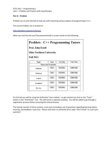 Lab 02 - Problets and Practice with Input/Output