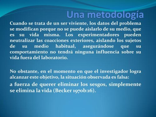 Una metodología - Métodos de Investigación Interdisciplinaria