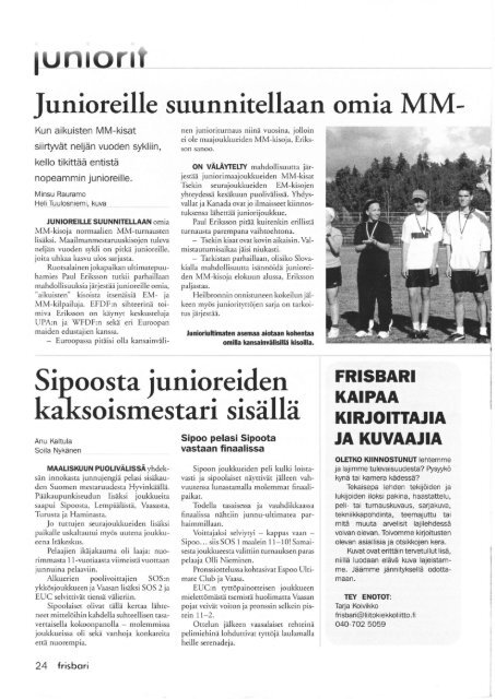 Frisbari 1/2000 - Ultimate.fi